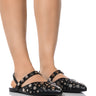 Front View Azalea Wang Something Sweet Silver Embellished Flat In Black