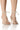 Front View Azalea Wang Sonora Cream Sandal With Glitter Lace Up Tie