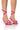 Front View Azalea Wang Sonya Pink Blossom Embellished Sandal