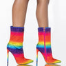 Front View Azalea Wang Sparkle Like That Stiletto Bootie In Rainbow