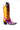 Front View Azalea Wang Spice It Up Chunky Western Boot In Multi