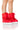 Front View Azalea Wang Spiffy Cold Weather Bootie In Red