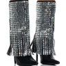 Front View Azalea Wang Spinner Embellished Boot