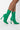 Side View Azalea Wang Square Up Stiletto Bootie In Green