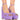 Front View Azalea Wang Stack It Up Strappy Sexy Chunky Sandal In Purple