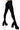 Front View Azalea Wang Star Stretch Chunky Heel Pant Boot In Black