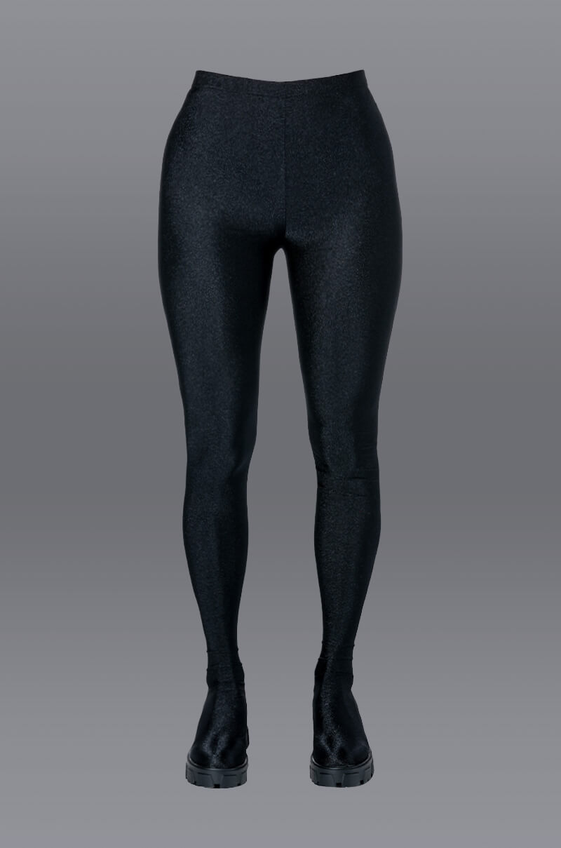Back View Azalea Wang Star Stretch Flatform Pant Boot In Black