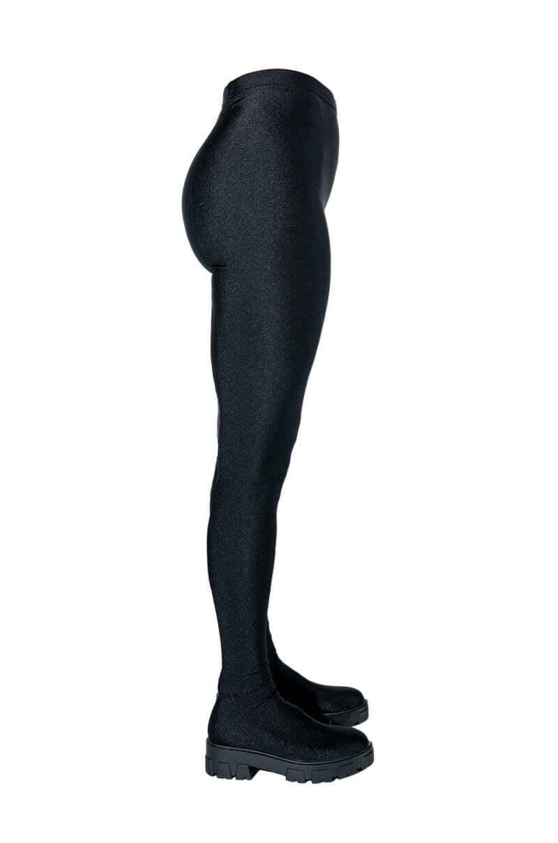 Full View Azalea Wang Star Stretch Flatform Pant Boot In Black