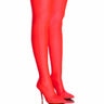 Front View Azalea Wang Star Stretch Love Struck Ultra Thigh High Stiletto Boot In Red