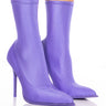 Front View Azalea Wang Star Stretch Serenity Bootie In Periwinkle