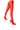 Side View Azalea Wang Star Stretch Stiletto Pant Boot In Red