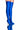 Front View Azalea Wang Star Stretch Thigh High Stiletto Boot In Blue