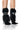 Front View Azalea Wang Staten Black Fuzzy Embellished Bootie