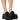 Front View Azalea Wang Step It Up Pu Flatform Mule In Black