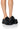 Front View Azalea Wang Step It Up Pu Flatform Mule In Black