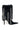 Side View Azalea Wang Stephy Black Furry Bootie With Diamond Drip Detail