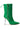 Side View Azalea Wang Stepping Out Stiletto Puffer Bootie In Green