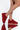 Front View Azalea Wang Stop And Stare Flat Sneaker In Red