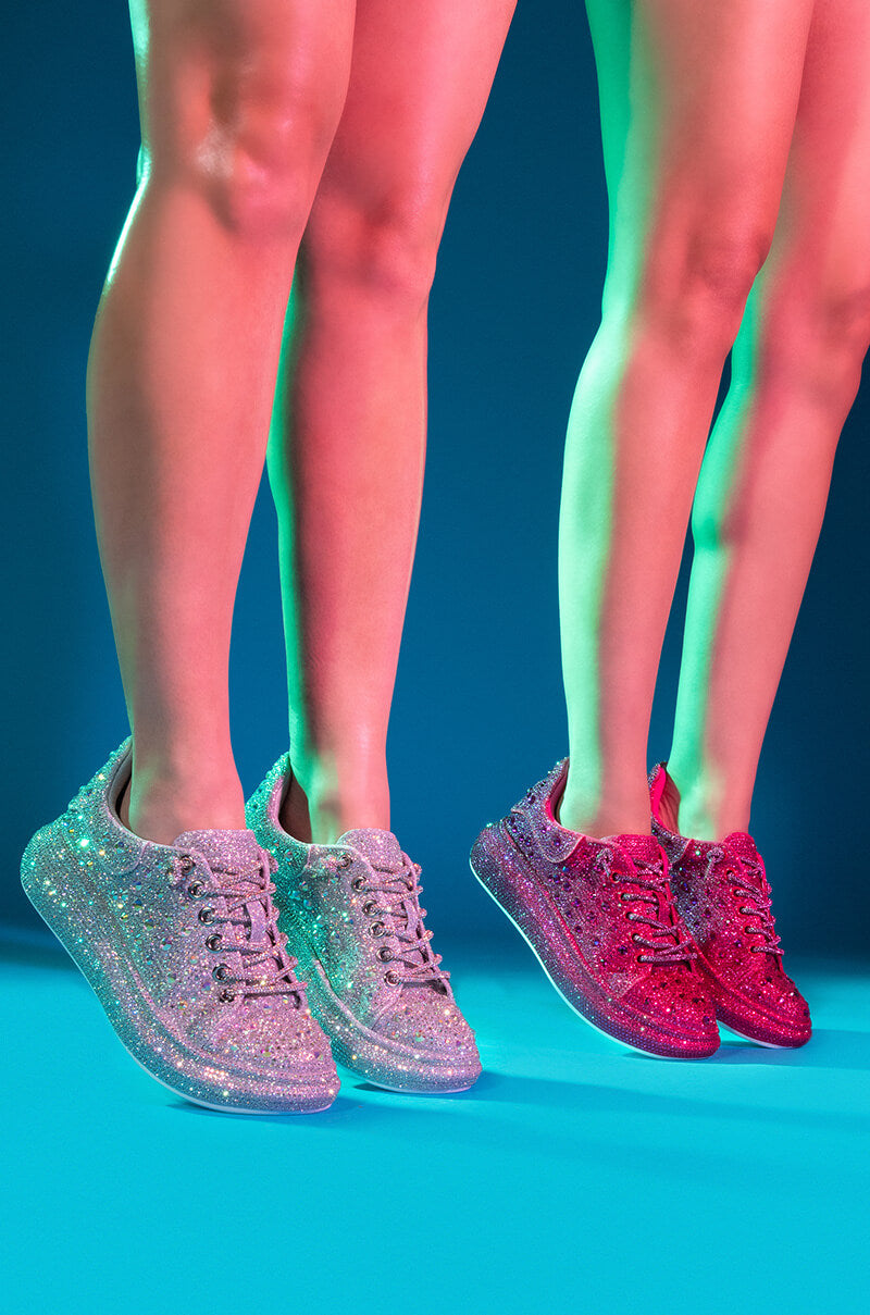 Extra View Azalea Wang Stop And Stare Flat Sneaker In Silver