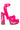 Front View Azalea Wang Storm Platform Sandal In Pink