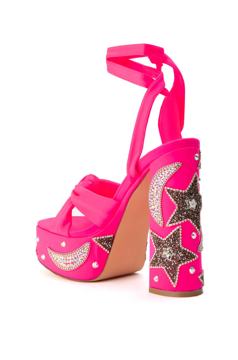 Detail View Azalea Wang Storm Platform Sandal In Pink