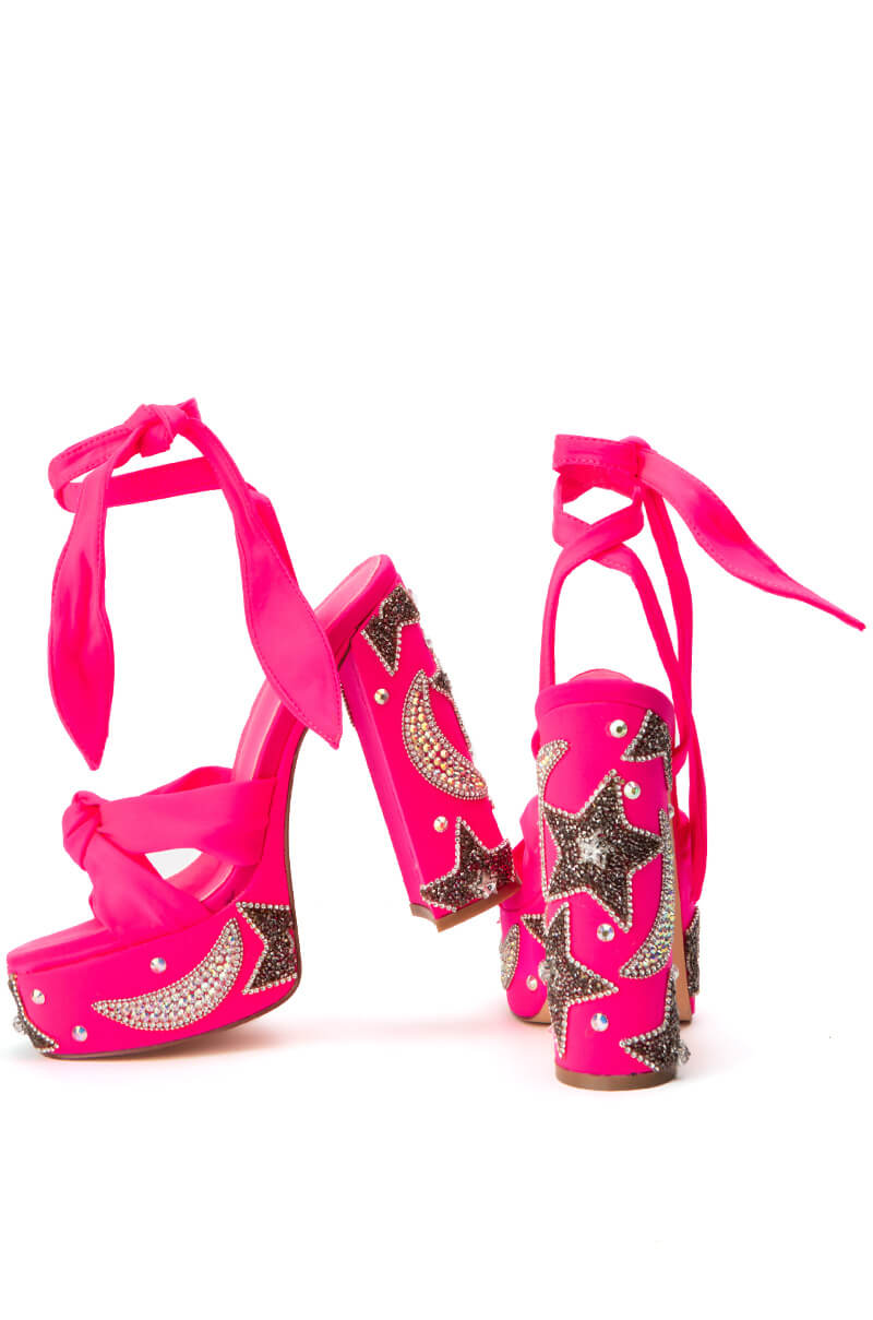 Full View Azalea Wang Storm Platform Sandal In Pink