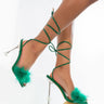 Front View Azalea Wang Stuck On Replay Sandal In Green