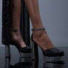 Front View Azalea Wang Sugar And Spice Chunky Pump In Black