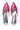 Side View Azalea Wang Super Chic Slip On Flat In Fuchsia