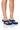 Front View Azalea Wang Super Shy Blue Furry Sandal