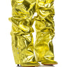 Front View Azalea Wang Sutter Yellow Metallic Pant Look Boot