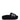 Side View Azalea Wang Suttoned Black Cross Embellished Slip On Sandal