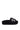 Side View Azalea Wang Suttoned Black Cross Embellished Slip On Sandal