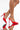 Front View Azalea Wang Sweet Like Sugar Stiletto Pump In Red