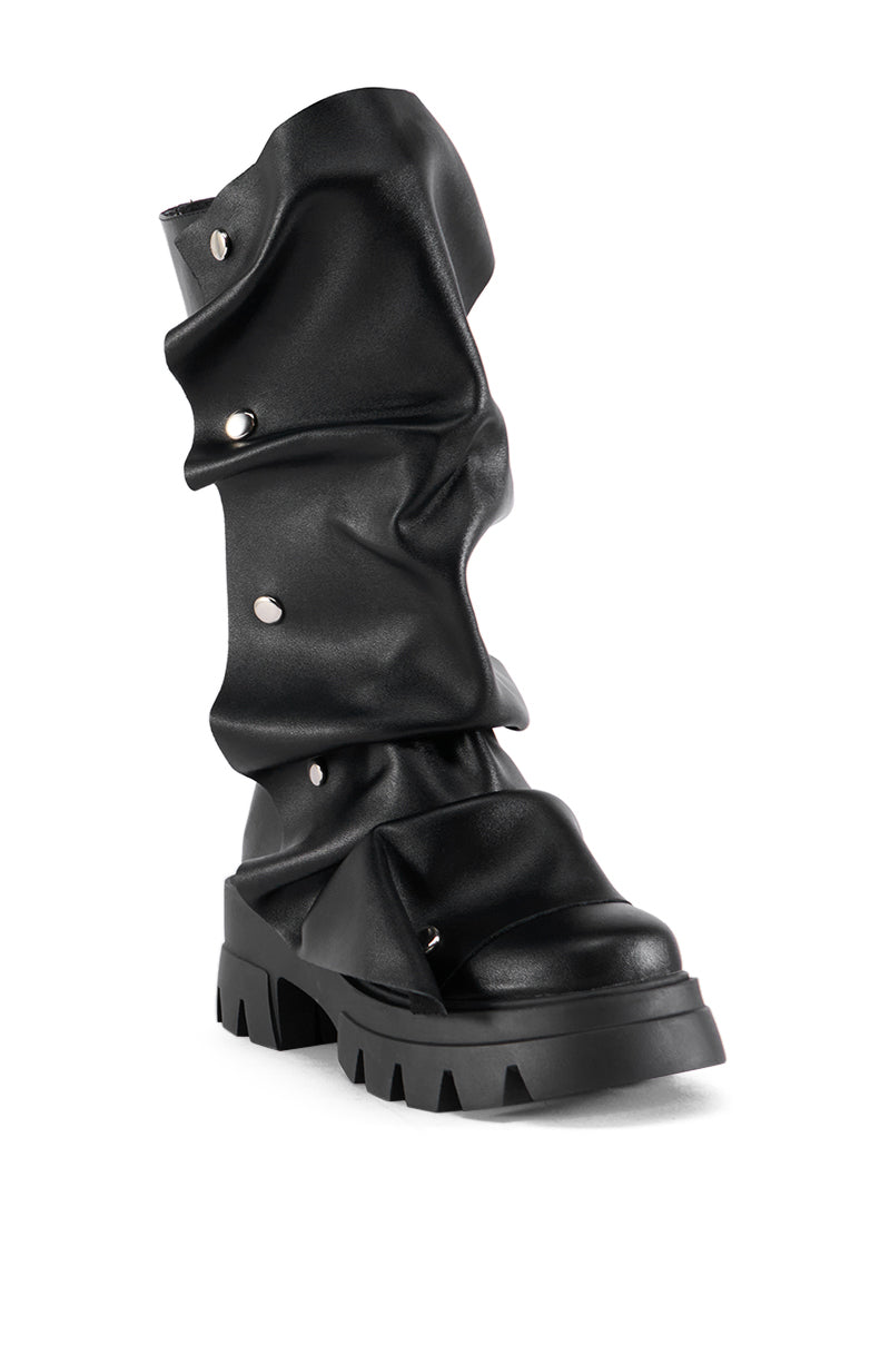 Detail View Azalea Wang Sybel Button Flat Bootie