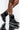 Front View Azalea Wang Take Me Away Flat Bootie In Black