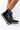 Side View Azalea Wang Take Me Away Flat Bootie In Black in Black