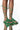 Front View Azalea Wang Take Me On A Vacation Flat Sandal In Green