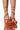 Front View Azalea Wang Take Me To The Cosmo Wedge Sandal In Orange