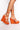 Side View Azalea Wang Take Me To The Cosmo Wedge Sandal In Orange