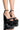 Front View Azalea Wang Talk About It Chunky Sandal In Black