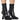 Front View Azalea Wang Taranto Pyramid Heel Bootie In Black