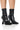 Front View Azalea Wang Taranto Pyramid Heel Bootie In Black