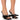 Front View Azalea Wang Tatum Bow Rhinestone Sandal In Black