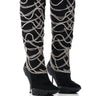 Front View Azalea Wang Taty Chain Embellished Boot In Black