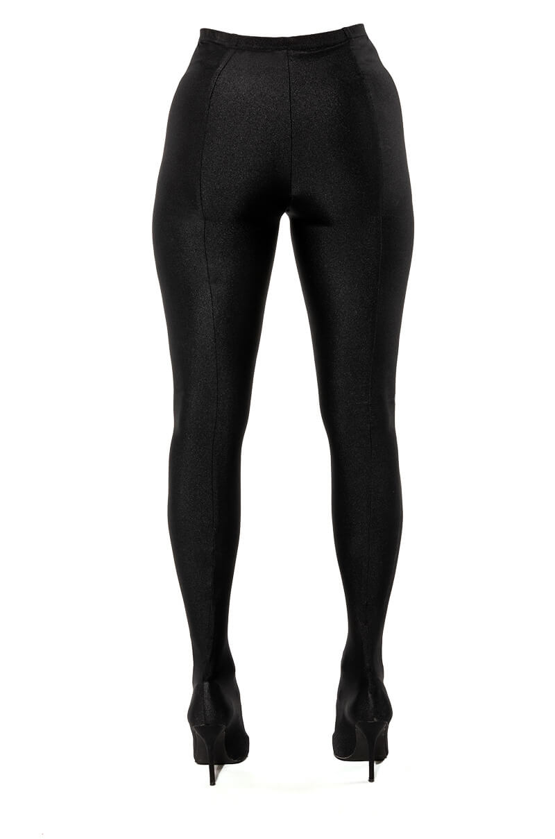 Full View Azalea Wang Taytay Sexy Stiletto Boot Pant In Black