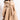 Front View Azalea Wang Teddi Peplum Trench Coat in Beige