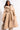 Front View Azalea Wang Teddi Peplum Trench Coat in Beige