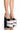 Front View Azalea Wang Tell It How It Is Chunky Sandal In Black White