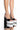 Front View Azalea Wang Tell It How It Is Chunky Sandal In Black White